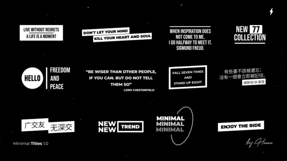 Minimal Titles 1.0 - AE Titles template preview