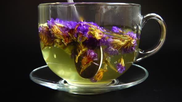 Tea from Myosotis flowers. alt