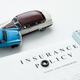 Accident two cars and insurance policy, money compensation on white background - PhotoDune Item for Sale
