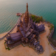 Sanctuary of Truth, Pattaya, Thailand, wooden temple by the ocean at sunset on the beach of Pattaya - PhotoDune Item for Sale