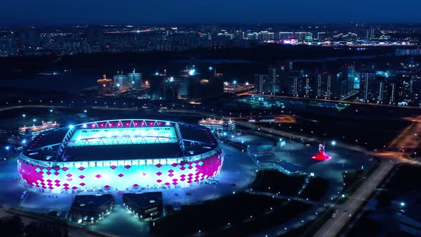 Freeway Intersection and Football Stadium Spartak Moscow Arena alt