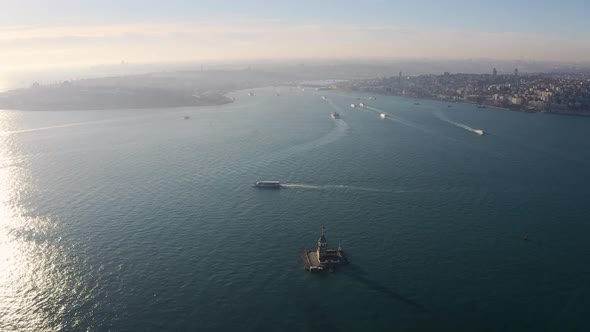 Istanbul Maidens Tower Aerial View 10 alt