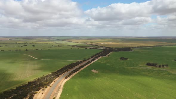 Farmland Fields, Hyden, Western Australia Aerial 4K Drone