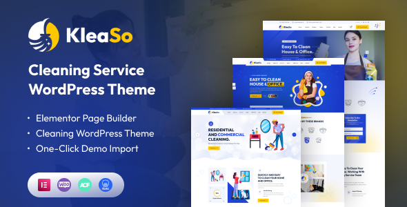 Kleaso – Cleaning Services WordPress Theme