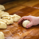 Chefs Hand Preparing Round Pieces of Dough - PhotoDune Item for Sale
