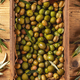 Ripe olives in wooden crate - PhotoDune Item for Sale