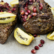 Beef meat baked with kiwi and pomegranate. - PhotoDune Item for Sale