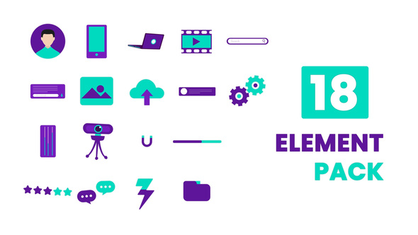 Mobile Applications Animated Element Pack After Effects Template