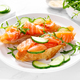 Sandwiches with salted salmon. Healthy food, breakfast - PhotoDune Item for Sale