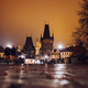 Night view to Charles Bridge, Prague. Traveling, historic architecture concept - PhotoDune Item for Sale