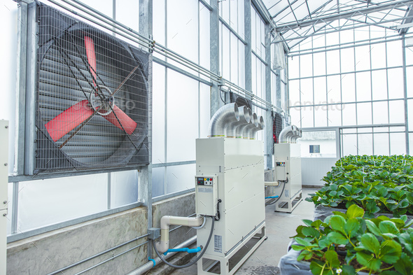 indoor greenhouse agriculture farm air ventilator flow pipe tube temperature humidity control system