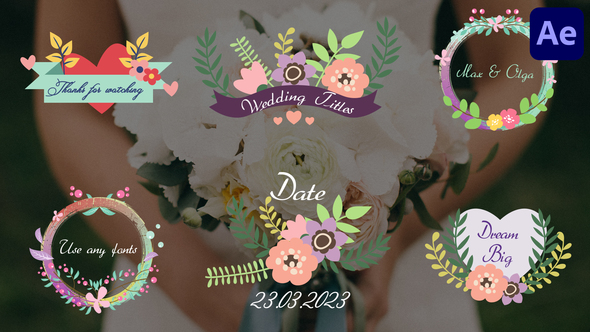 Wedding Romantic Titles for After Effects