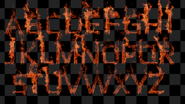 Fire Alphabet After Effects Infographics template preview