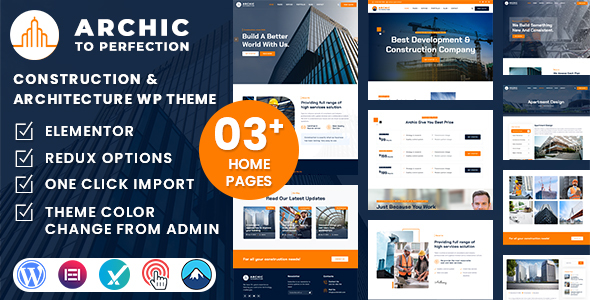 Archic – Construction and Architecture WordPress Theme