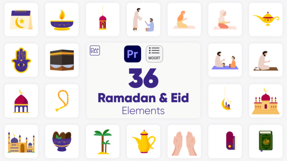 Ramadan & Eid Elements For Premiere Pro