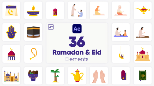 Ramadan & Eid Elements For After Effects