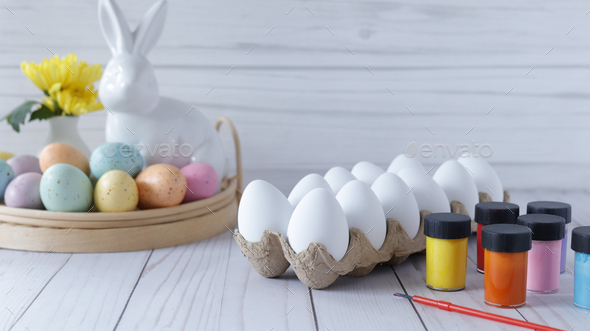 Easter art and craft activities. - Stock Photo - Images