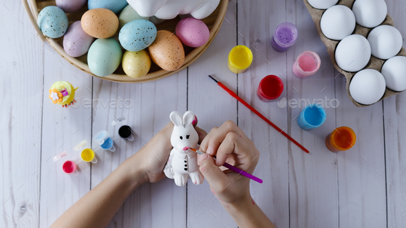 Easter art and craft activities - Stock Photo - Images