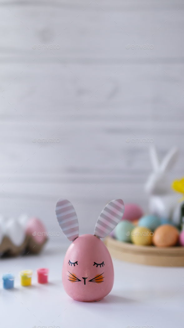 Pink Easter bunny - Stock Photo - Images