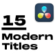 Modern Titles for Davinci Resolve - VideoHive Item for Sale