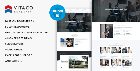 Vitaco - Responsive Business Drupal 10 Theme