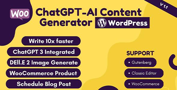 ChatGPTAI Content Generator WordPress