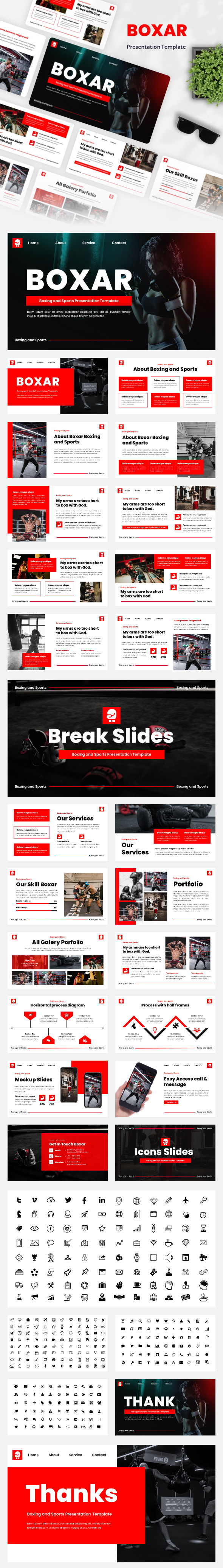 Boxar - Boxing and Sports Keynote Template