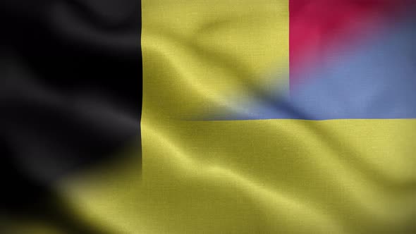 Ukraine Belgium Flag Loop Background 4K
