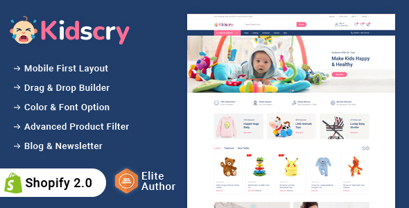 Kidscry - Kids Toy & Cloth Store Shopify 2.0 Responsive Theme by codezeel