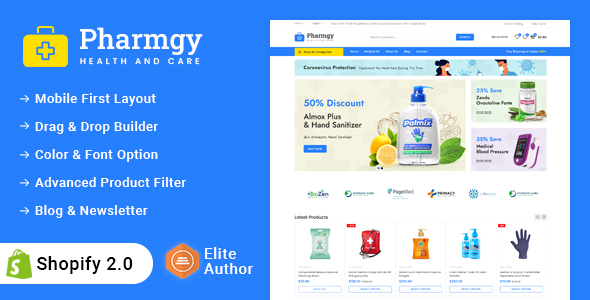 Pharmgy - Medical Store Sectioned Shopify 2.0 Responsive Theme