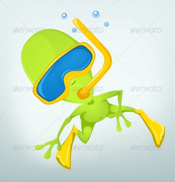 Cartoon Character Alien - Diver - Monsters Characters