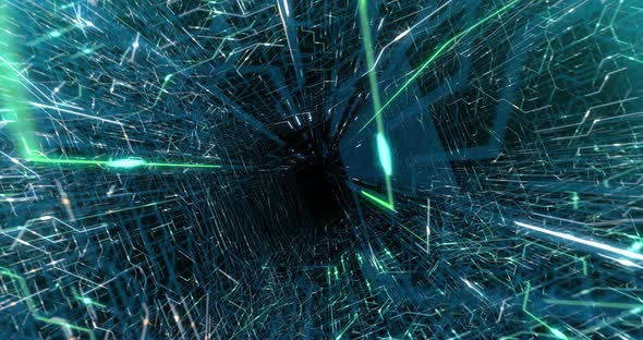 4K seamless loop of printed circuit board (PCB) in motion.