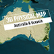 3D Physical Map - Australia and Oceania FCP - VideoHive Item for Sale