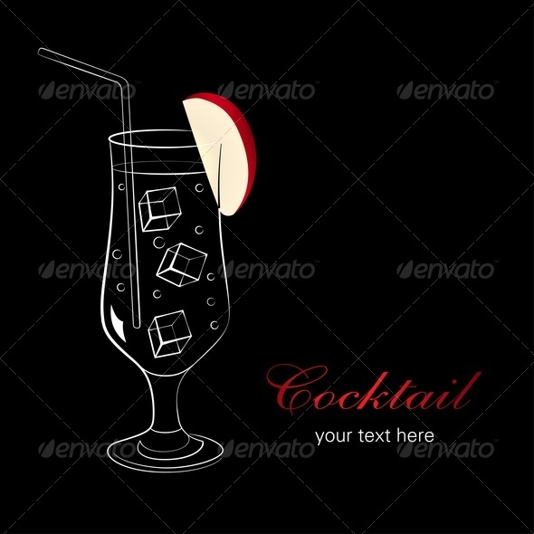 Cocktail With Apple - Food Objects