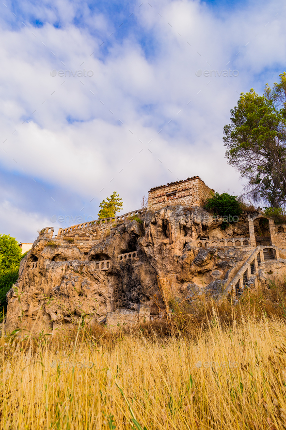 Civica, a monastery cave construction in stone. tourism Guadalajara