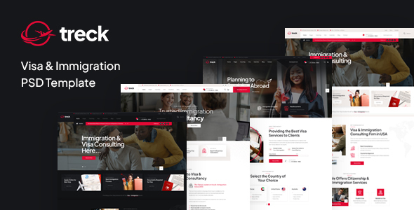 Treck - Visa & Immigration PSD Template