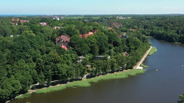 European City with Park and Lake alt