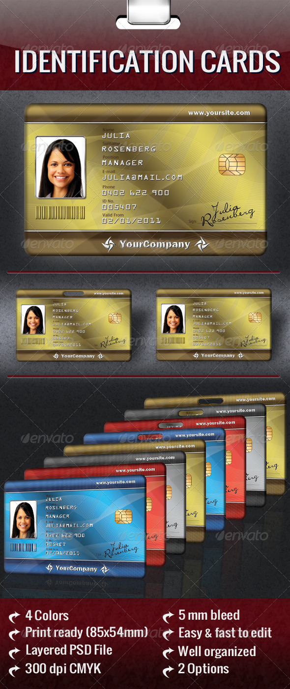 Identification Cards - Miscellaneous Print Templates