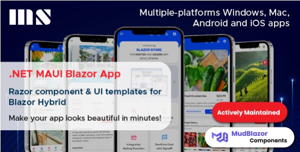 MauiStore- .Net MAUI Blazor desktop and mobile app template