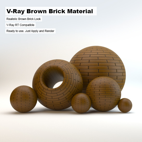 V-Ray Brown Brick - 3Docean 3693276