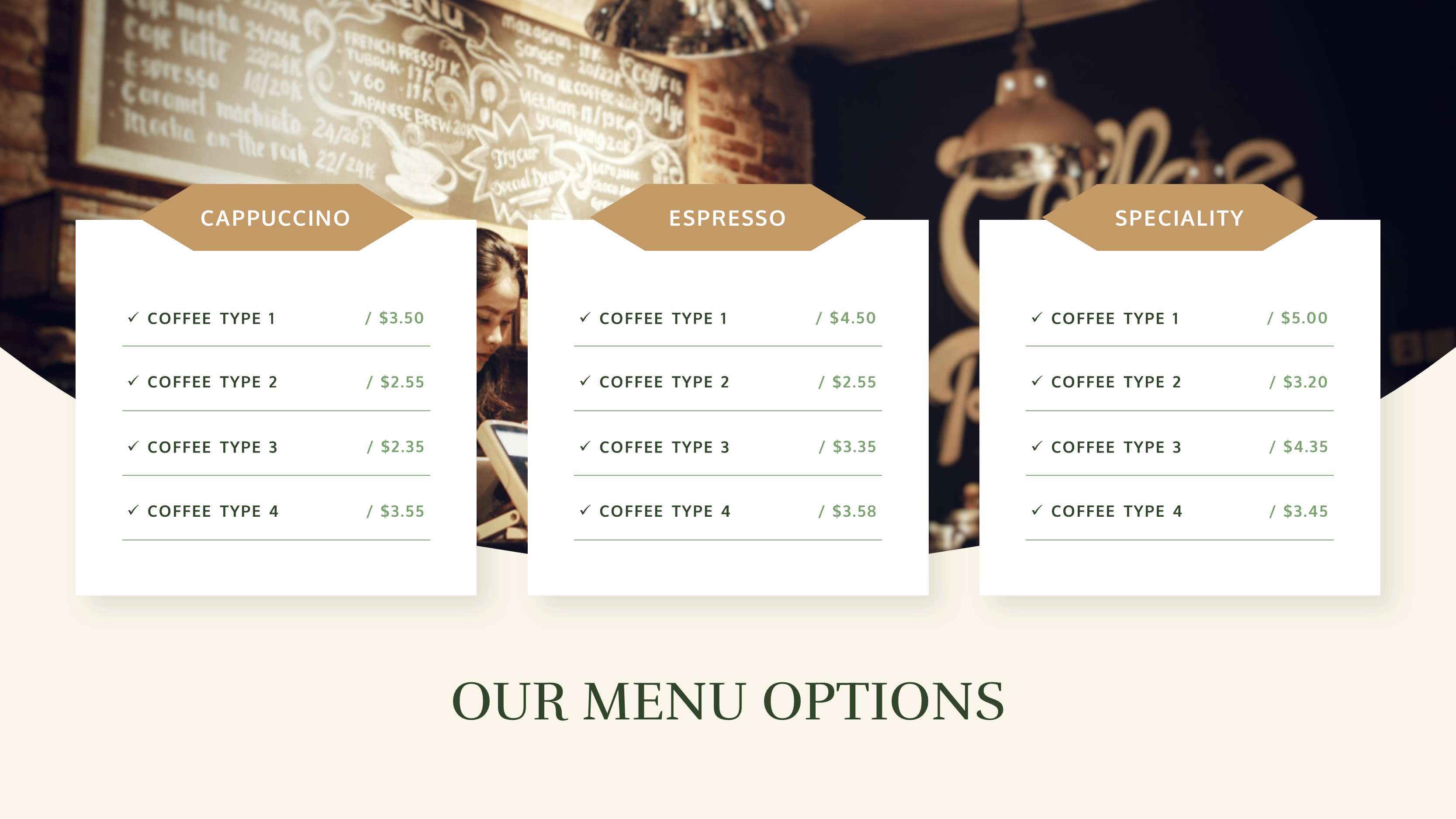 Roastbean - Coffee Shop Google Slide Template, Presentation Templates