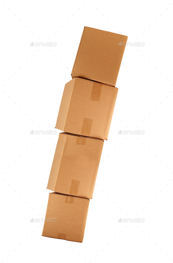 Stack of big cardboard boxes Stock Photo by ozaiachin PhotoDune