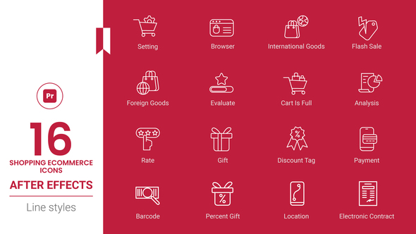 Shopping Ecommerce Icons Pack - MORGRT