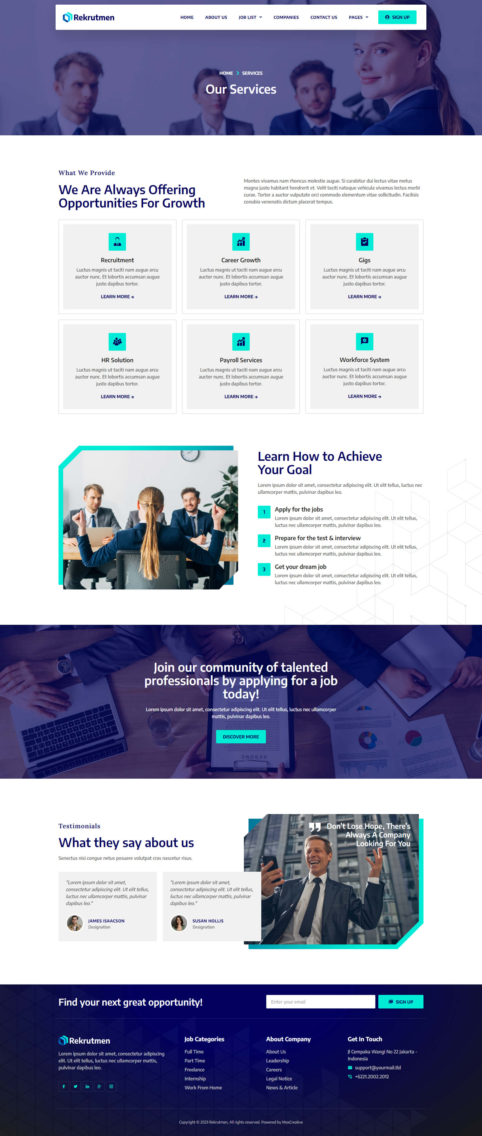 Rekrutmen - Human Resource & Recruitment Agency Elementor Template Kit 