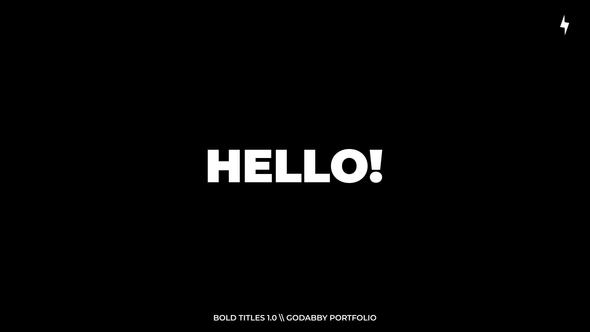 Bold Titles 1.0 | After Effects Titles template preview