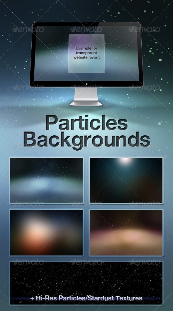Particles Backgrounds + Texture