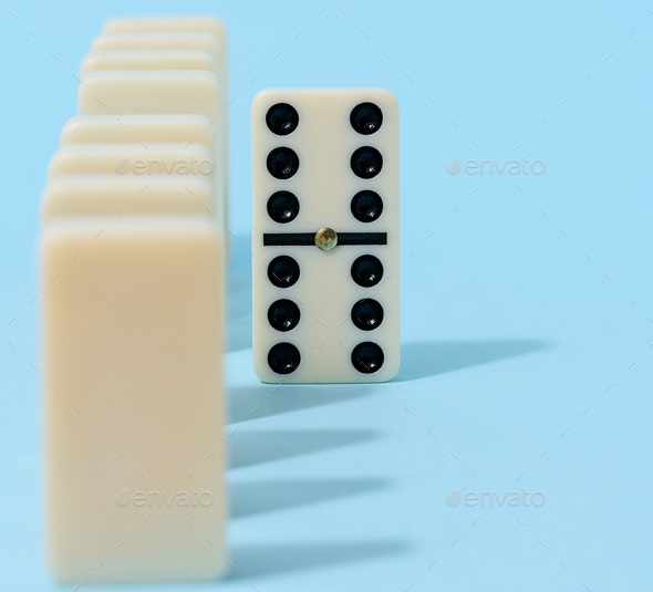 blue dominoes