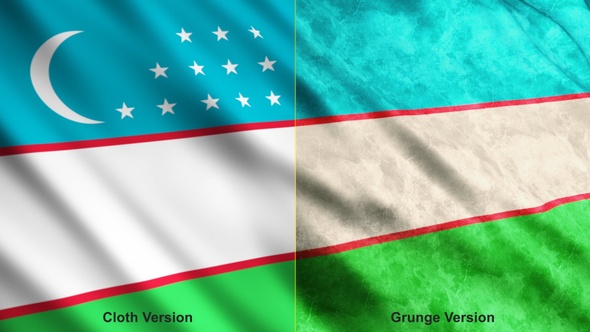 Uzbekistan Flags alt