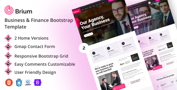 Brium - Corporate & Finance HTML Template
