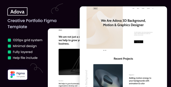 Adova - Creative Portfolio Figma Template